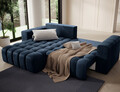 Coltar extensibil stanga 4 locuri ELTAP, Bon-14, Bonett, 250x175x92 cm, lemn/poliester, albastru inchis