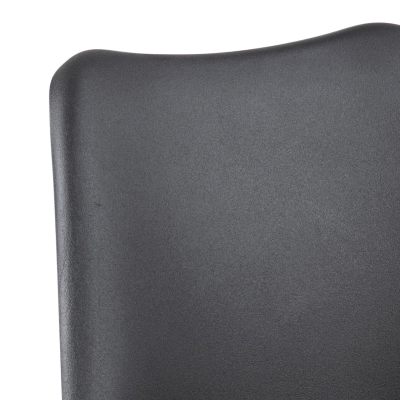 Scaun Eris, Actona, 48.5x54x85.5 cm, piele ecologica/otel, negru/crom - view 2