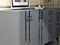 Consola, Olivia, Asel, 150x80x40 cm, PAL , Antracit / Argintiu