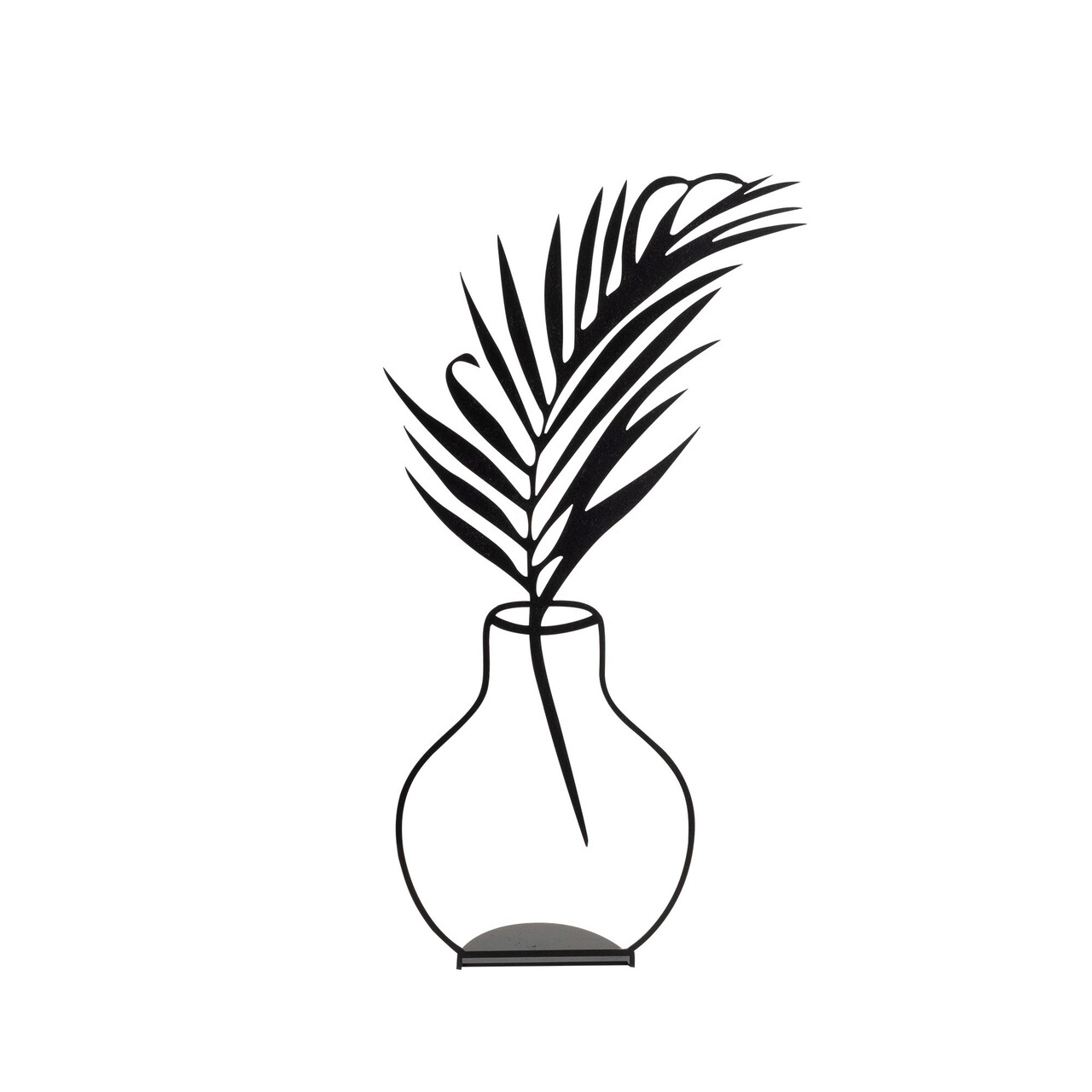 Decoratiune, Flowerpot, 20x39 cm, Metal, Negru - 1 | YEO