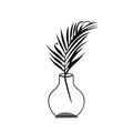Decoratiune, Flowerpot, 20x39 cm, Metal, Negru