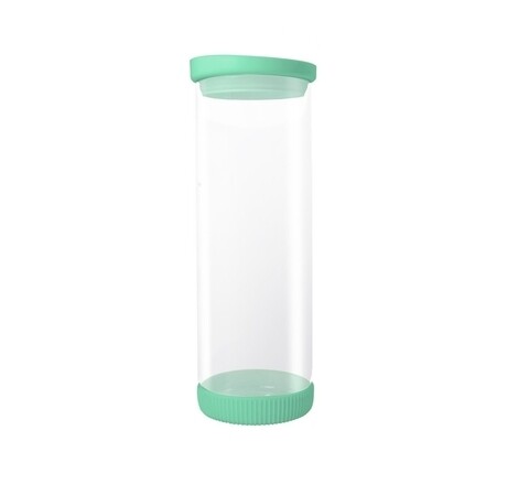 Recipient green, jocca, 1780 ml, sticla/silicon, transparent/verde