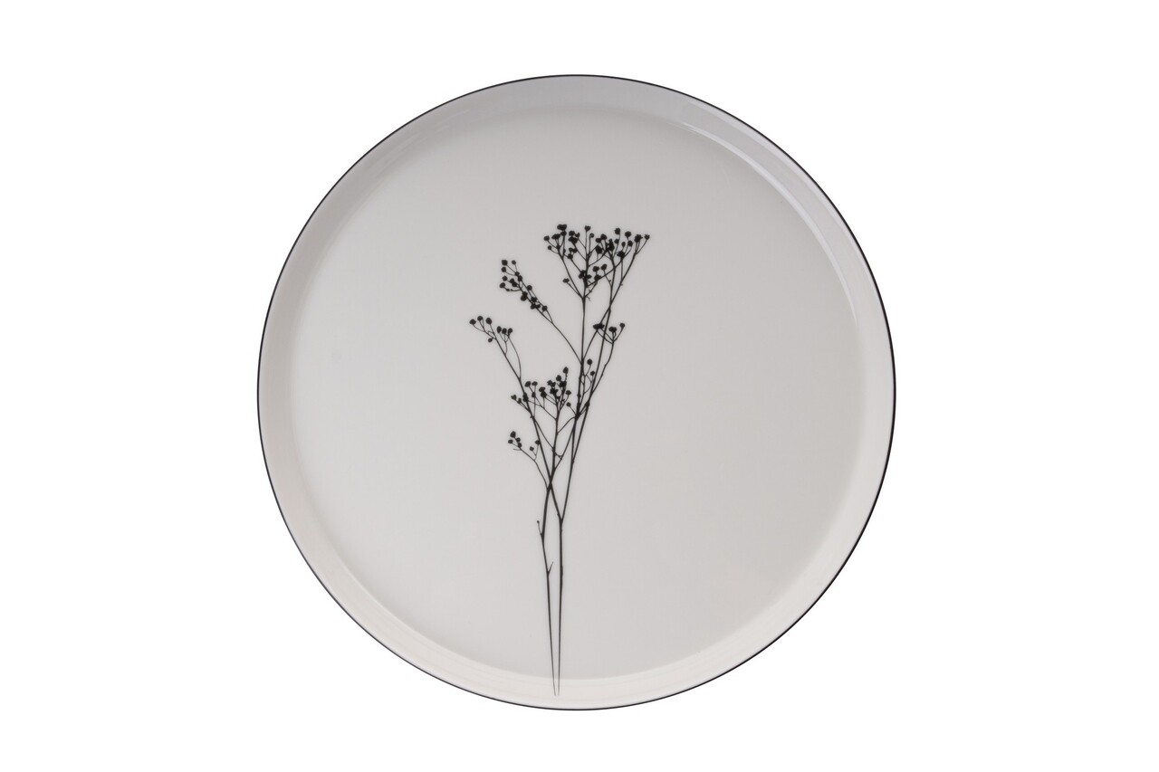 Set de cină (27 piese), L'essentiel Maison, 710KTP9745, Farfurie: 21 x 21 cm (6 bucăți), Alb/Negru - view 9