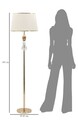 Lampadar Bratislava, Mauro Ferretti, 1 x E27, 40W, 45x165 cm, fier/sticla, auriu