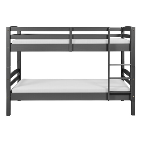 Pat supraetajat pentru camera copilului, 90x200 cm, Lavius, Inter Link, lemn, gri