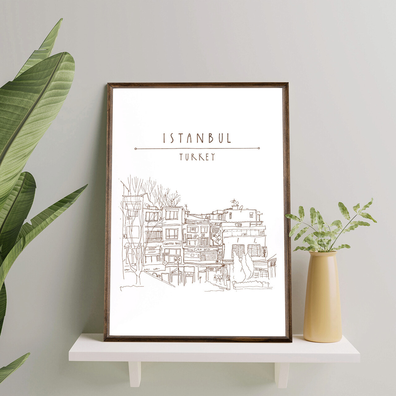 Tablou decorativ TD059 Lemn Desenat manual Natural