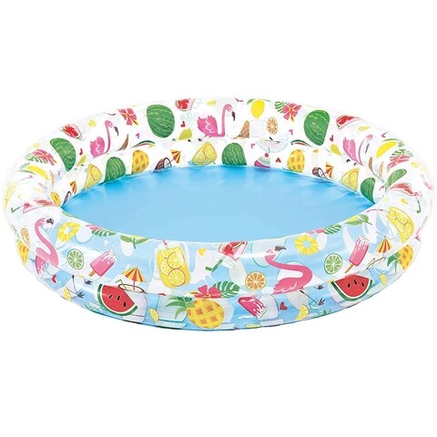 Piscina gonflabila rotunda pentru copii Fruity, 122×25 cm, 150 L, polivinil, multicolor Excellent Houseware