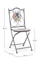 Scaun de gradina pliabil Paloma, Bizzotto, 39 x 47 x 92 cm, otel/ceramica