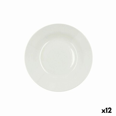 Set 12 farfurii adanci, bidasoa, lis, Ø 22.5 cm, ceramica, alb