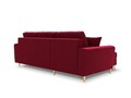 Coltar extensibil reversibil 4 locuri, Moghan, Micadoni Home, GL, 241x145x88 cm, catifea, rosu