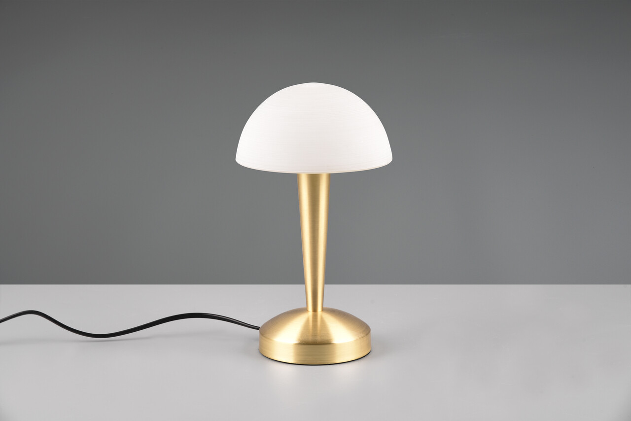 Lampa de masa Canaria, RL, 15x26.5 cm, 40W, 1x E14, metal, bronz mat/alb