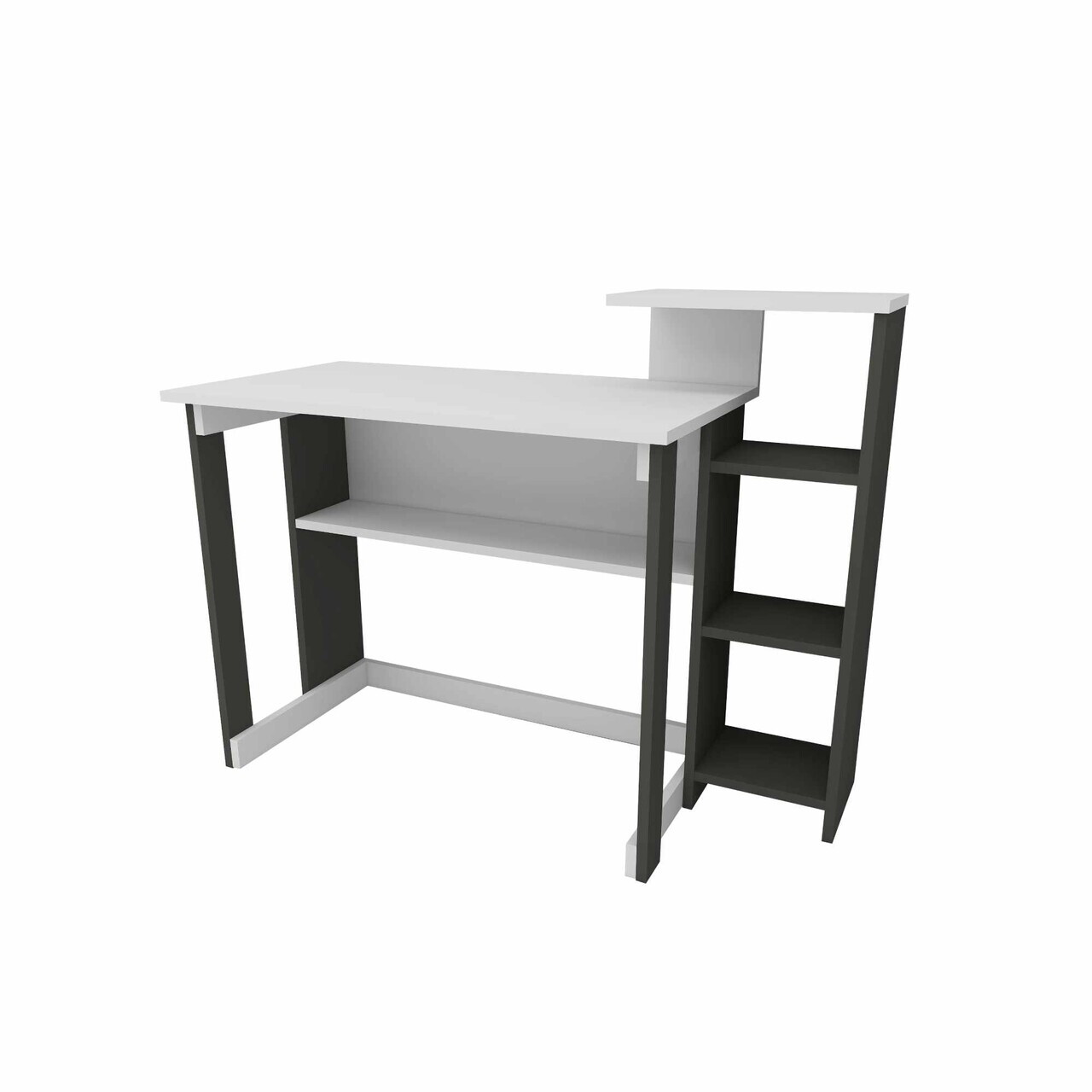 Birou, Hanah Home, Saye, 106x92.5x50 cm, Antracit/Alb — imaginea 7