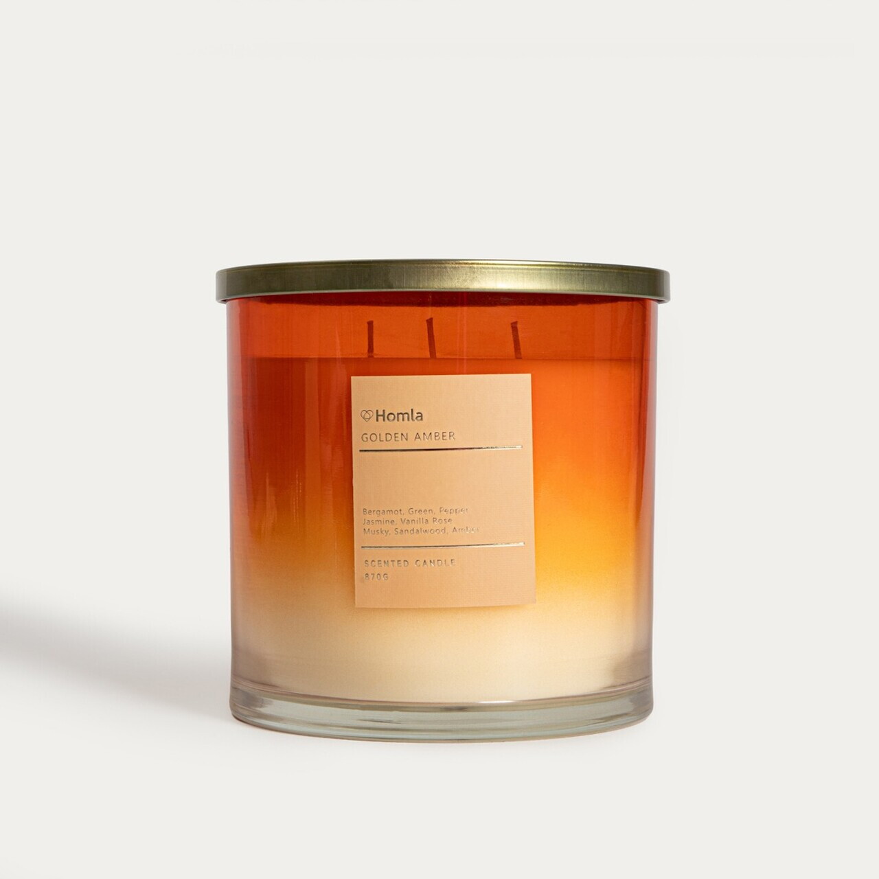 Lumanare parfumata Veluma, Homla, 870 g, parafina, portocaliu — imaginea 2