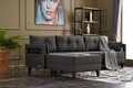 Coltar pe stanga Comfort, Balcab Home, 275x80x80 cm, lemn, antracit