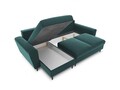Coltar extensibil reversibil 4 locuri, Moghan, Micadoni Home, BL, 241x145x88 cm, catifea, albastru petrol