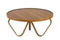 Masuta de cafea, Hanah Home, Spring 100, 100x48x100 cm, LEMN MASIV DE FAG, Maro