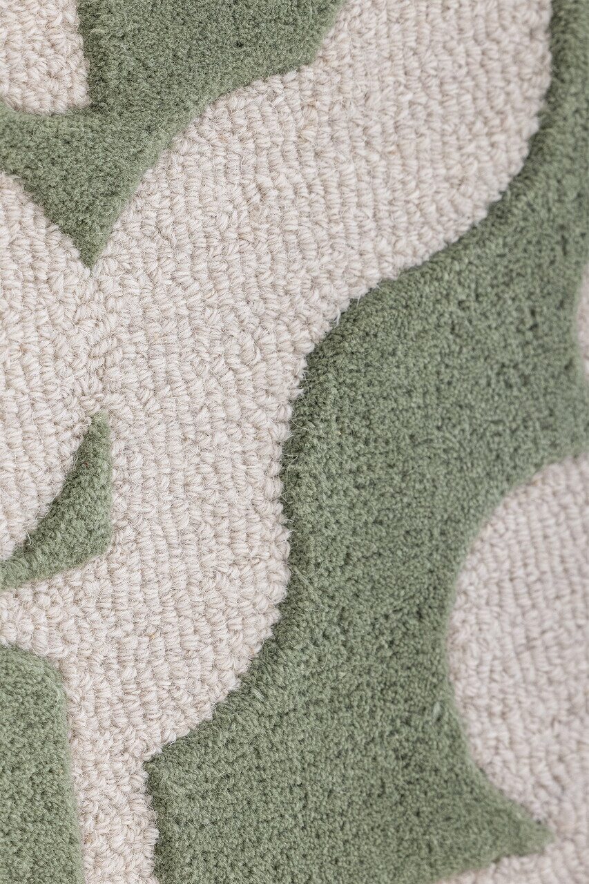 Decoratiune de perete, Bloomingville, Longton, 45x65 cm, lana/lemn de mango, verde - imagine 6