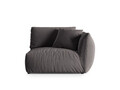 Modul dreapta pentru canapea, 1 loc, Chris-184, Micadoni Home, 130x100x80 cm, catifea, gri inchis