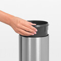 Cos de gunoi cu soft touch, Brabantia, Touch Platinum, 3 L, 18.4x18x28 cm, otel, gri inchis