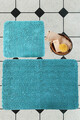 Set covorase de baie 2 piese, Alessia Home, Victoria, Bumbac, Verde menta