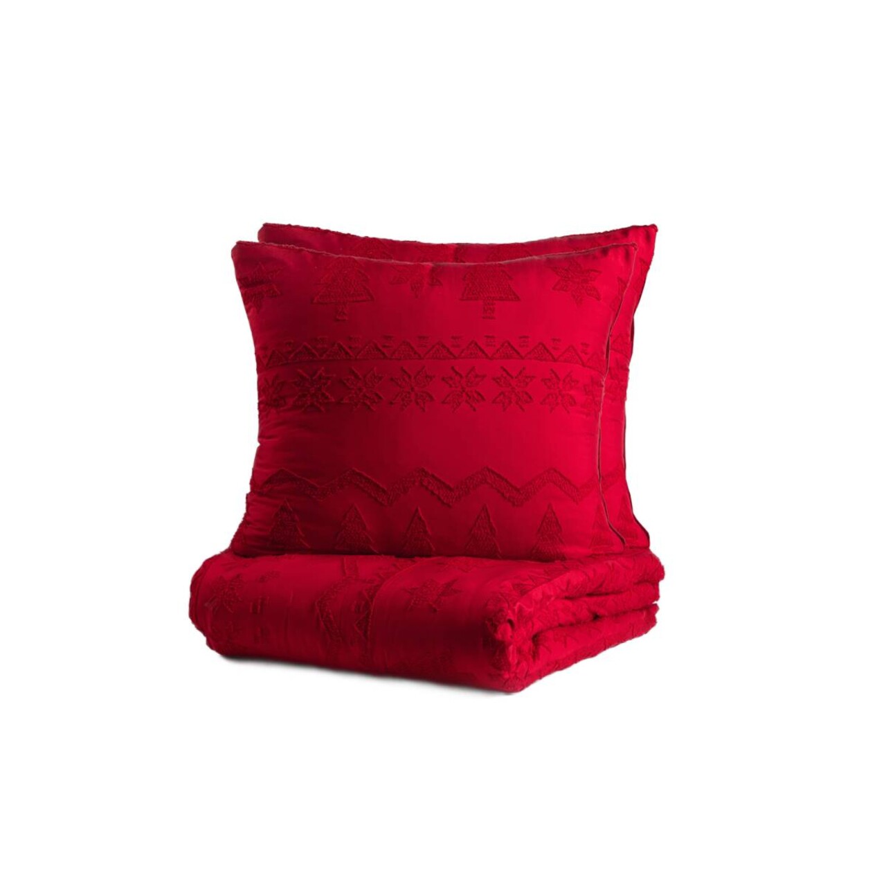 Lenjerie de pat dubla Mariah, Homla, 3 piese, 160x200 cm, microfibra din poliester, rosu - 1 | YEO