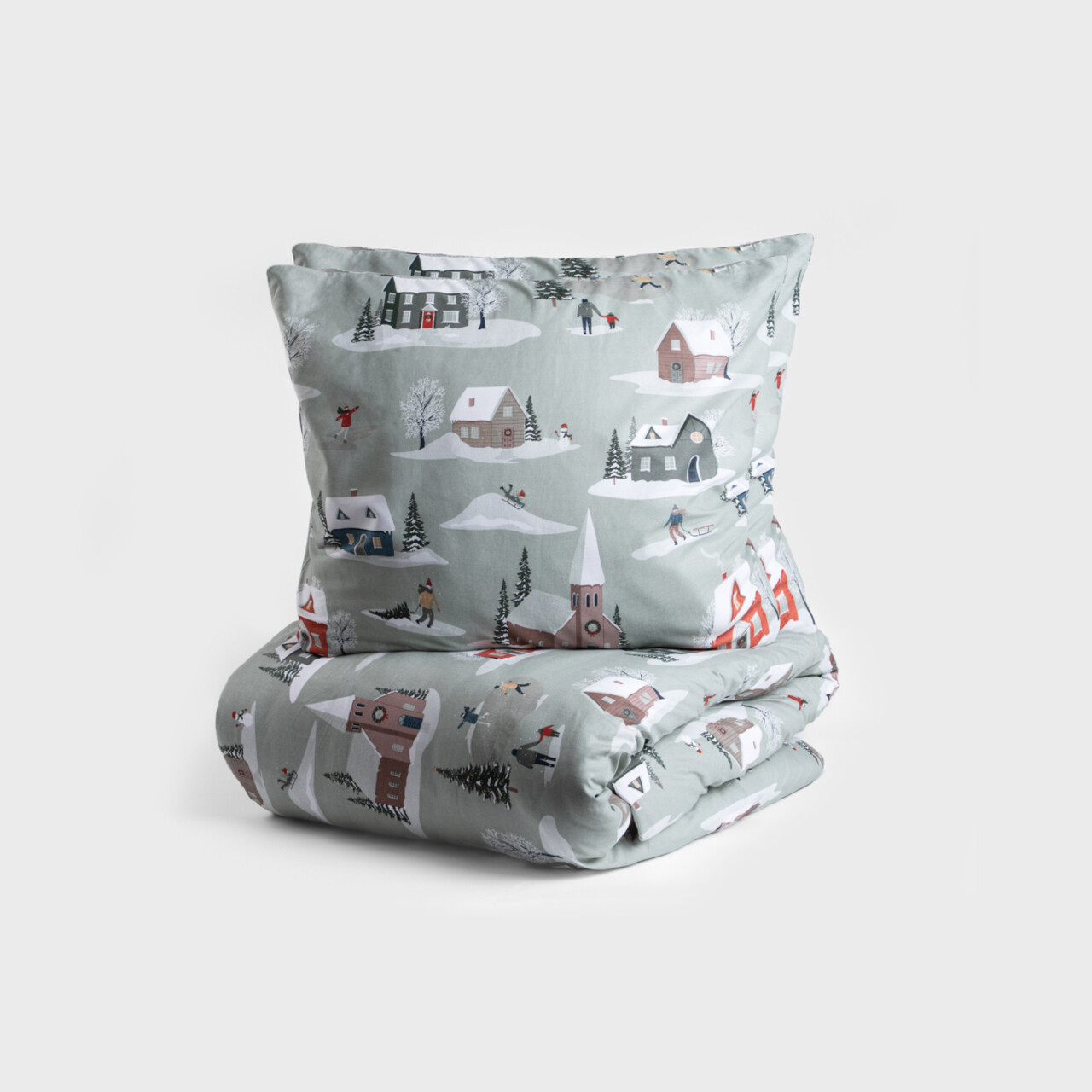 Lenjerie de pat dubla Frolic, Homla, 3 piese, 160x200 cm, bumbac, multicolor - 2 | YEO