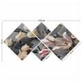 Set 4 tablouri decorative, 4MDF1780975829, MDF, Imprimat UV, Multicolor