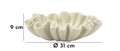 Vas decorativ Stons, Mauro Ferretti, 31x9 cm, polirasina, crem