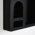 Raft de perete, Evila Originals, Cry004-S, 26x40x6 cm, Lemn masiv, Negru
