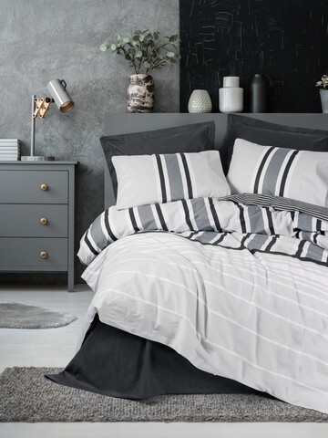 Lenjerie de pat dubla, Nobby - Anthracite, Cotton Box, Bumbac Ranforce