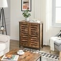 Bufet inferior cu 2 usi, Vasagle, 70 x 30 x 80 cm, fier/PAL, maro rustic