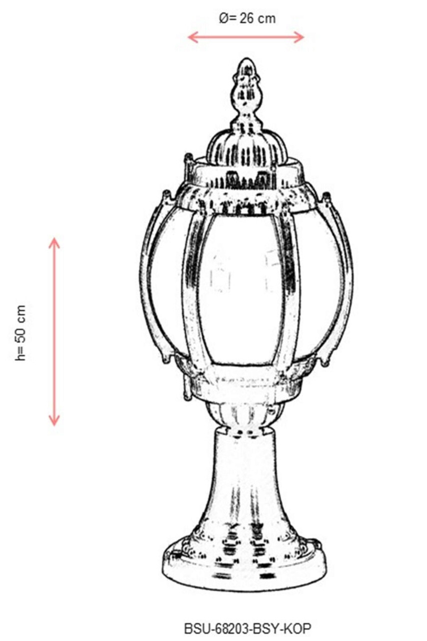 Lampa de exterior, Avonni, 685AVN1336, Plastic ABS, Alb/Negru