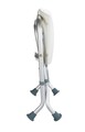 Scaunel pentru baie Secura, Wenko, 53.5x40-46.5x44.5-48 cm, aluminiu/plastic/cauciuc, alb/gri