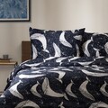 Lenjerie de pat dubla Timi, Homla, 3 piese, 160x200 cm, bumbac, albastru/alb