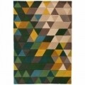 Covor Prism Green/Multi, Flair Rugs, 160x220 cm, lana, verde/multicolor