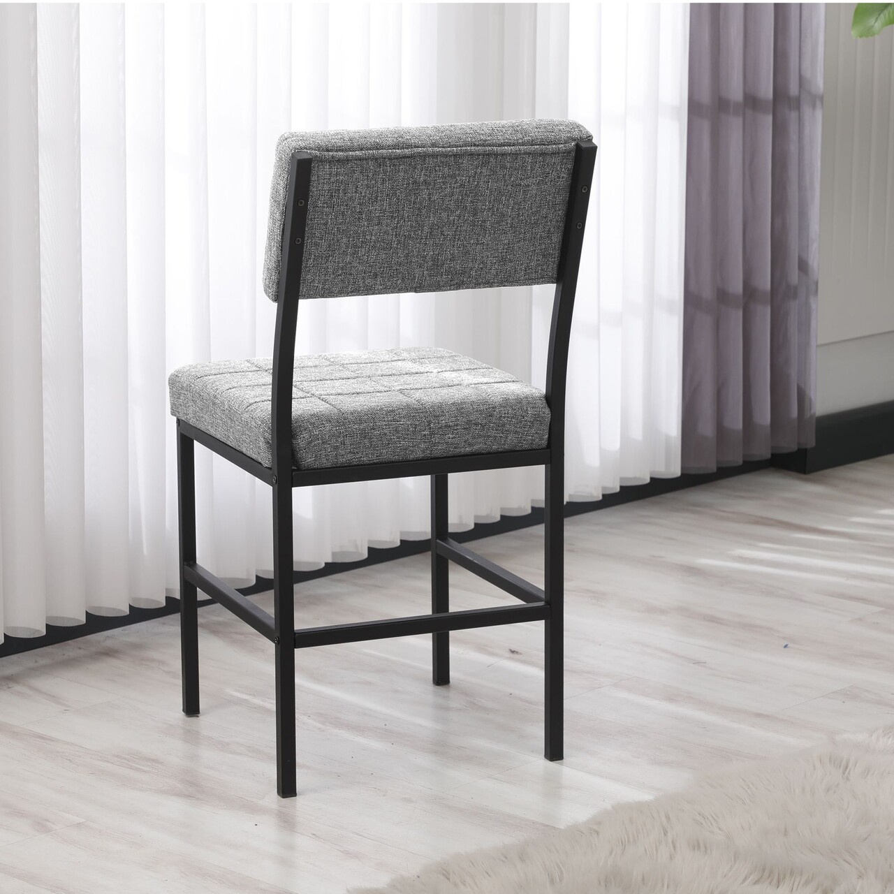 Scaun, Hanah Home, Dubai, 40x82x40 cm, Gri - view 4