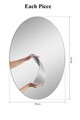 Oglinda decorativa, Mirrorland, Elliptical, Oglindă indestructibilă cu obturator, Argintiu