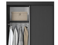 Dulap pentru haine cu oglinda ELTAP, Prescco II, 120x60x220 cm, MDF/ABS, negru