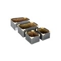 Set 4 cosuri pentru depozitare, 140391B, hartie/rachita, gri