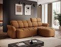 Coltar extensibil dreapta 3 locuri ELTAP, Beneth, 301x185x115 cm, lemn/poliester, mustar