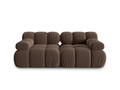 Canapea modulara 2 locuri, Bellis-51, Micadoni Home, 188x94x70 cm, catifea, maro inchis