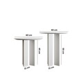 Set masuta de cafea, Rotexa, Leo (55 + 45), MDF , Alb