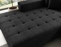 Coltar extensibil stanga 4 locuri ELTAP, Sol-21, Solange, 292x196x84 cm, lemn/poliester, gri inchis