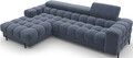 Coltar extensibil dreapta 3 locuri ELTAP, LT-40AU, Felro, 285x181x93 cm, lemn/poliester, albastru