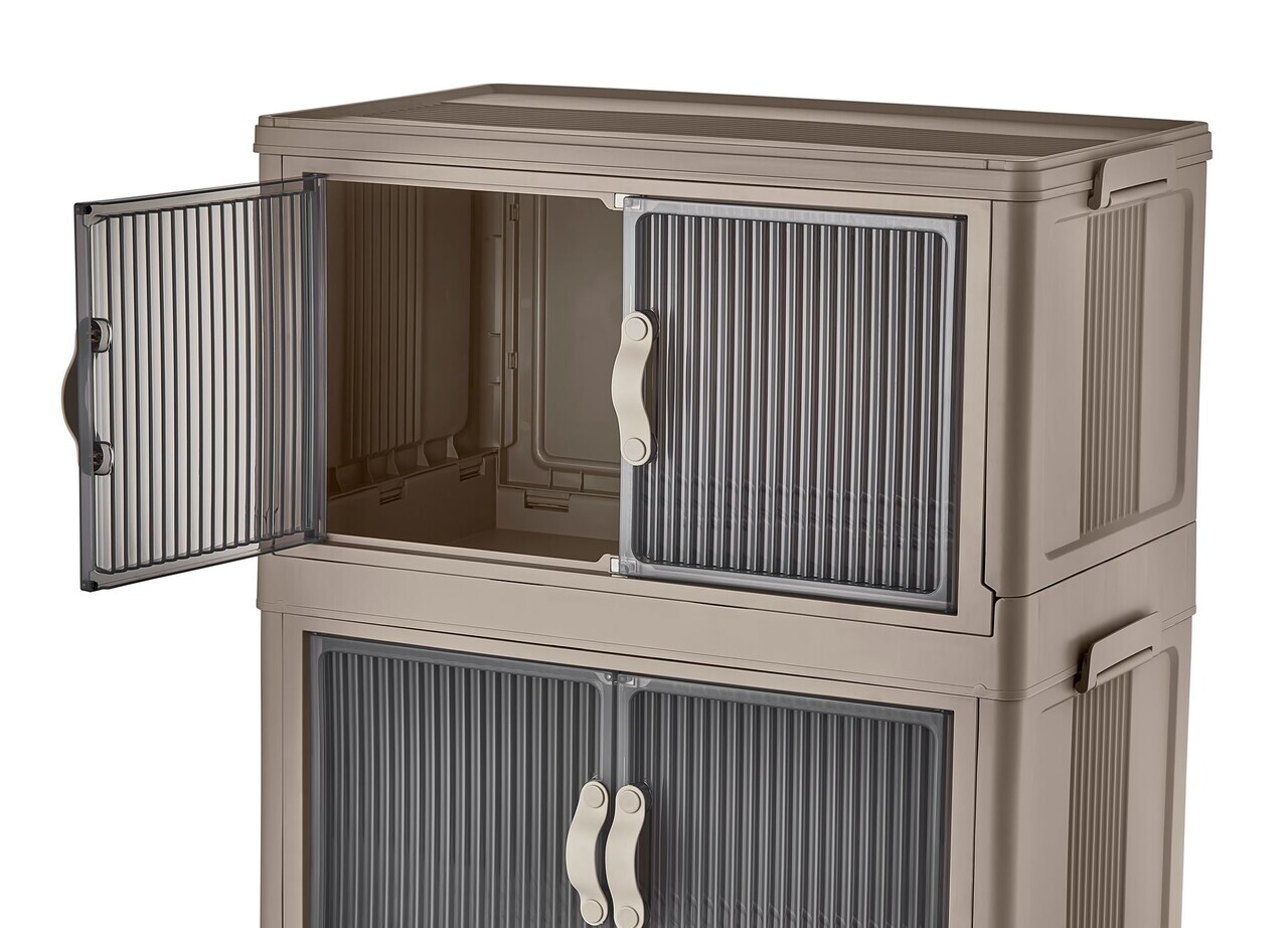 Dulap multifunctional, Hanah Home, Lavine 127, 56x127x56 cm, PLASTIC, Albastru deschis — imaginea 7