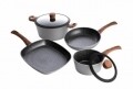 Set de gatit Majestic, Heinner, 6 piese, aluminiu turnat, gri