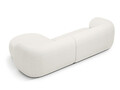 Coltar dreapta 3 locuri, Kate, Micadoni, 285x176x76 cm, tesatura boucle, alb