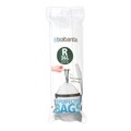 Set 10 saci de gunoi, Brabantia, PerfectFit, marimea R, 36 L, nailon, alb