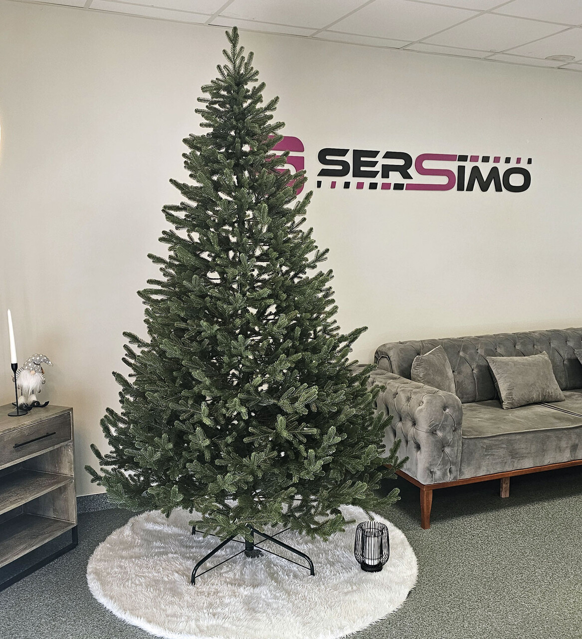 Brad artificial Christmas Deluxe by Sersimo, Viena verde, 3D, 250cm — imaginea 11