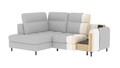 Coltar extensibil stanga 3 locuri ELTAP, LT-03NU, Barea, 208x160x100 cm, lemn/poliester, gri deschis